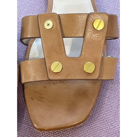 Veronica Beard Via Slides in Honey Cognac 6.5 Womens Sandals - Picture 8 of 16